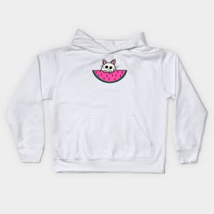 Watermelon cat Kids Hoodie